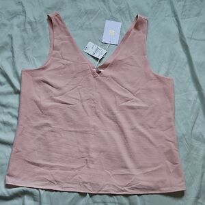 NWT Wayf Blush Pink V-Neck Tank Top, Size XL